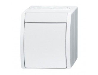 2621 W-54^PRZYCISK KOŁYSKOWY ZWIERNY 1-BIEGUNOWY, Z ZACISKIEM N. STOPIEŃ OCHRONY: IP44 -OCEAN-BIAŁY ALPEJSKI,