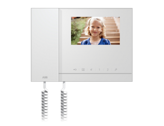 M22302-W-02^STACJA WEWNĘTRZNA WIDEO Z KOLOROWYM WYŚWIETLACZEM 4,3" I SŁUCHAWKĄ -ABB - WELCOME-BIAŁY,