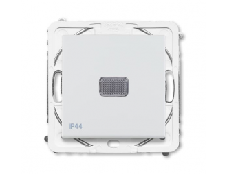 2511-94-507^RAMKA 1-KROTNA Z PIERŚCIENIEM DEKORACYJNYM -BASIC55-BIAŁY ALPEJSKI,