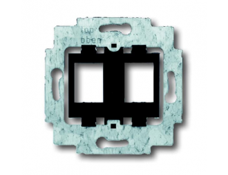 1814-500^PIERŚCIEŃ NOŚNY Z COKOŁEM DO 2 ZŁĄCZY MODULAR JACK. CZARNY,