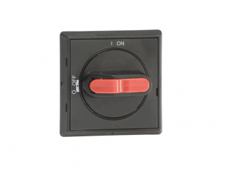 OHBS2RJ Pokrętło czarne na drzwi IP65 do OT16…125FT, z możliwością blokady kłódkowej w pozycji 0/OFF, mocowane śrubowo,