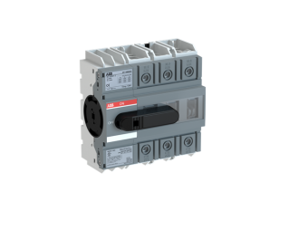 OT160G03K Rozłącznik izolacyjny 160A, 3P, napęd z przodu, z rączką mocowaną na aparacie, osłona zacisków kablowych IP20, montaż,