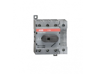 OT80F4N2 Rozłącznik (I-0-II) 80A, 4P, napęd z przodu, bez wałka i rączki, osłona zacisków kablowych IP20, montaż na płycie mon,