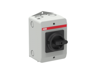 OTU16B4MS2 Rozłącznik w obudowie, 4P 400V AC22 16A, obudowa IP65 plastikowa, pokrętło czarne,