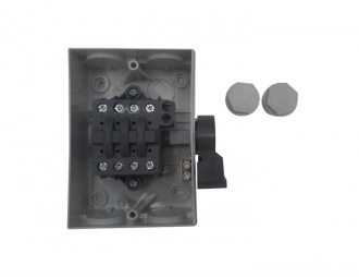 BW425TPSN Rozłącznik w obudowie plastikowej, 4-bieg, 25A, IP65, napęd boczny, jasnoszara obudowa z ciemnoszarą pokrywą, membran,