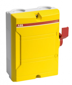 BWS425YTPSN Rozłącznik bezpieczeństwa w obudowie plastikowej, 4-bieg, 25A (AC23, 11kW), IP65, napęd boczny, jasnoszara obudowa