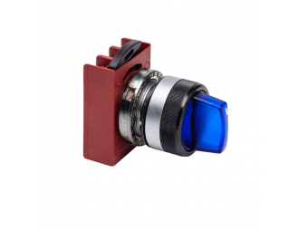 P9MSLD0V - łącznik pokrętny podświetlany zielony 2 położenia stabilne,