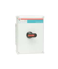 OT125GFCC3T, 3p. 415V AC23 125A, 55kW. Styki pomocnicze: 1NO, 1NC. Plastkowa obudowa. IP65.