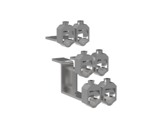 DVC-ZLBM123-SWBD Zestaw do podwójnej V-klemy 2x240 mm2, w zestawie 6 sztuk V-klem aluminiowych,