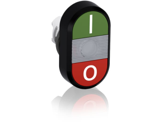 Przycisk podwójny I-0 przezroczyste pole podświetlany MPD2-11C,