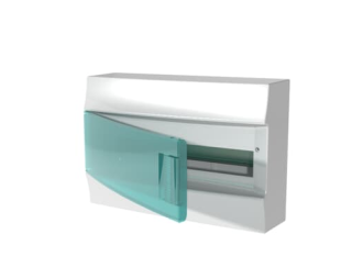 Obudowa MISTRAL41W natynkowa drzwi przezroczyste 18M z listwą N+PE,