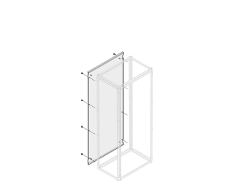PPEB1840 ściana tylna pełna IP30/IP40 1800x400mm (WxS),