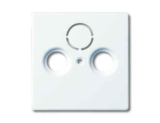 1743-84-500^POKRYWA DO GNIAZD ANTENOWYCH Z 2 PRZYŁĄCZAMI. RTV/SAT. -CARAT,SOLO,AXCENT,FUTURE-BIAŁY STUDYJNY,