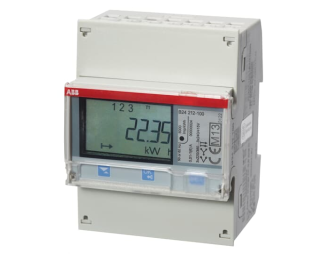 B24 212-100, licznik energii elektrycznej, 3 faz, przekł, en. czynna+bierna, klasa dokł B(1), Modbus/RS485, seria Bronze,