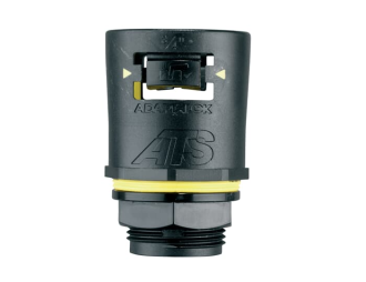 Złącze proste Adaptalok Typ A gwint stały męski M25 , do rury osłonowej 21 mm, kolor Czarny/Żółty , ilość w opakowaniu 10szt.,