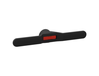 OHB150J12P Rączka czarna IP65, długość 2x150mm, na wałek 12mm, oznaczenie: I-0, ON-OFF, blokada kłódkowa w pozycji 0/OFF, bloka,