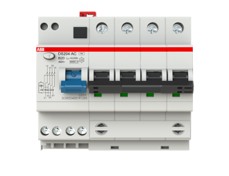 DS204 AC-B20/0.03 wyłącznik różnicowo-nadprądowy | 4P | char. B | 20A | 6kA | 30mA | AC | bezzwłoczny |,