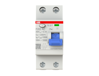 F202 AC-25/0.1 wyłącznik różnicowo-prądowy | 2P | AC | 25A | 100mA | bezzwłoczny |,